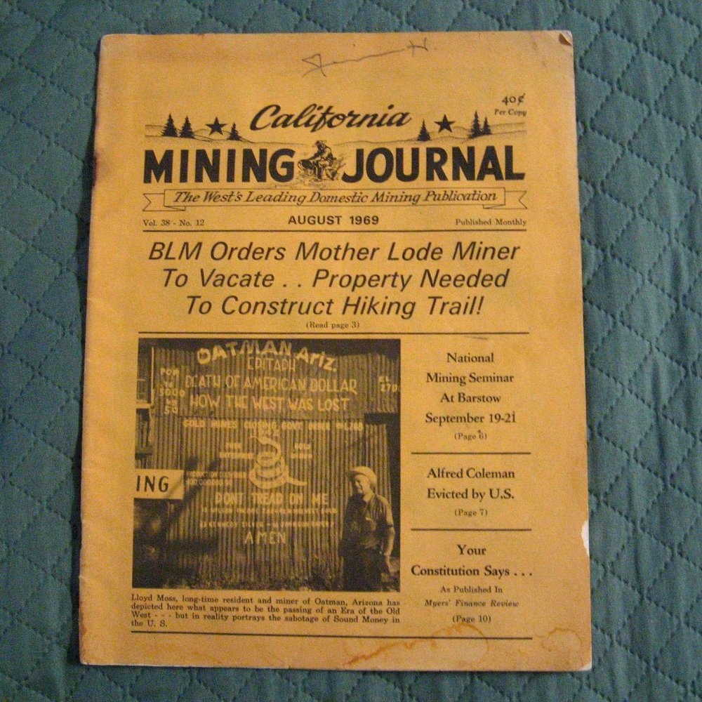 California Mining Journal Magazine August 1969